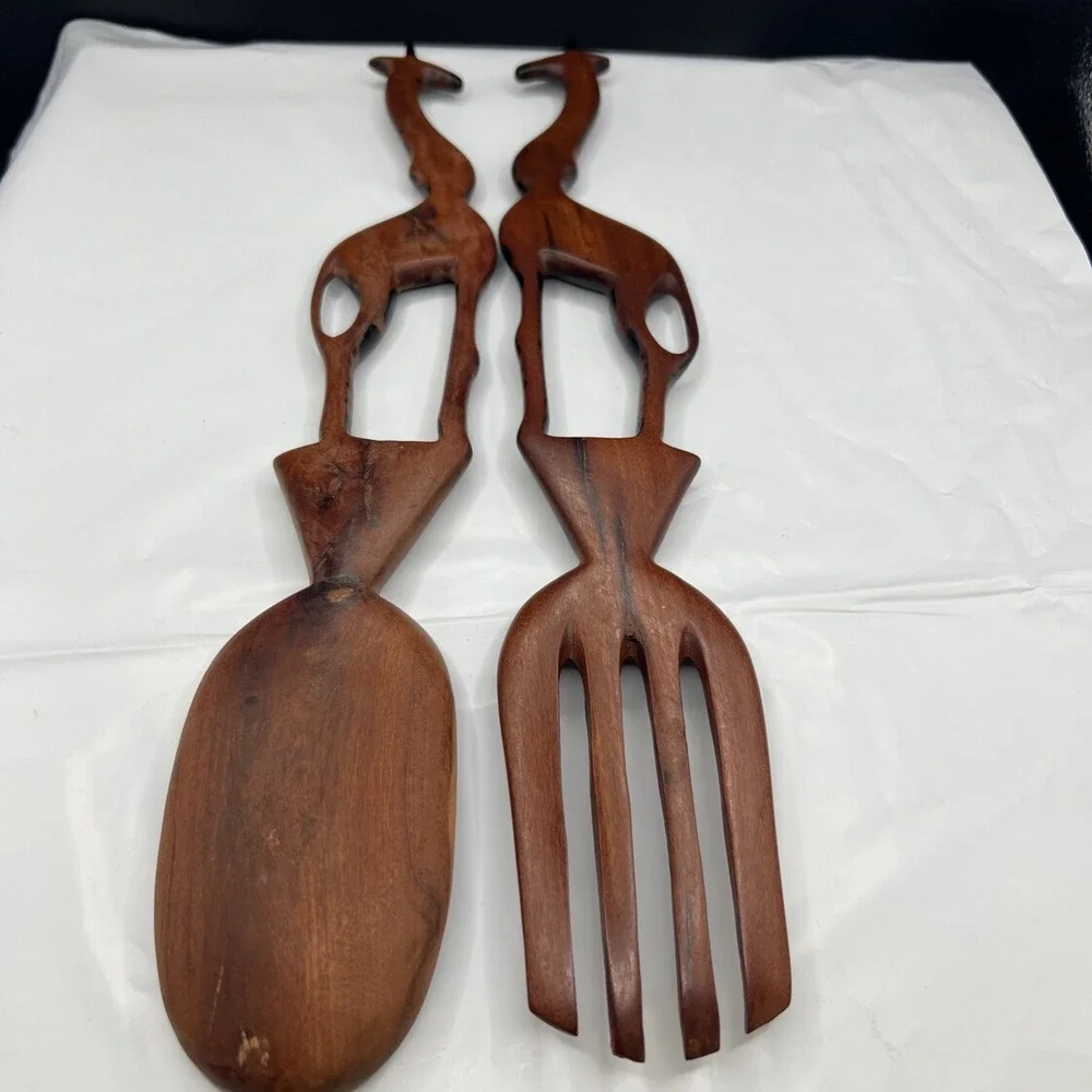 Kenya‎ Artisan Hand-Carved African Giraffe 12
